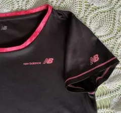 訳あり★New Balance ニューバランス　半袖Ｔシャツ　レディース L 黒