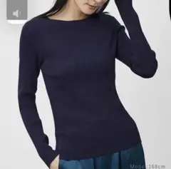 プラステ　ラメリブボートネックセーター