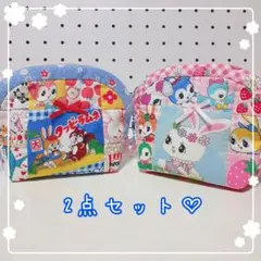 2点セット❤ミニラウンドポーチ❤ハンドメイド❤パッチワークポーチ❤