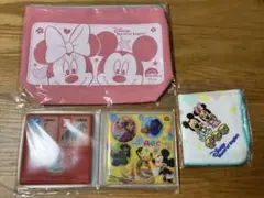 【未使用】DWE ポーチ お風呂でABCえほん ミニタオル　セット　ディズニー