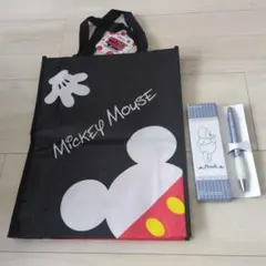 【新品未使用】 ミッキー＆ミニー レッスンバッグ、プーさんのボールペンセット