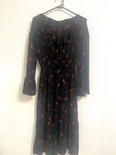 PAGE BOY 花柄ワンピース レトロ／ガーリー／秋冬重ね着