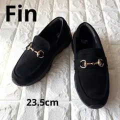美品✨Fin ビットローファー厚底スリッポン【低反発スポンジ入り】 黒23.5のサムネイル