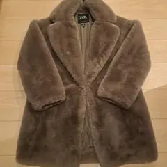 ファーコート グレー