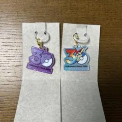 ポケモン　30周年ロゴマスコット　ポケチャーム メタモン ビクティニ