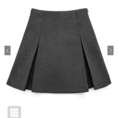 GRL インパン裏地付ボックスプリーツフレアミニスカート[mei41]