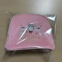 GODIVA 猫デザイン ポーチ ピンク