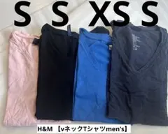 men's ⭐️【S】【XS】tシャツ半袖　Vネック　4枚　h&m