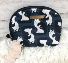新品/タグ付き PAUL & JOE ポール＆ジョー ポーチ 猫柄 ネイビー