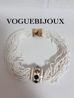 VOGUE BIJOUX ゴールド調 フラワーモチーフ ネックレス - メルカリ