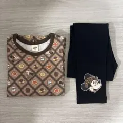 Disney　ミッキー　ミニー　トップス　ボトムス　上下2点セット　120cm