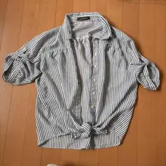 Ciao Panic ストライプ柄五分袖シャツ