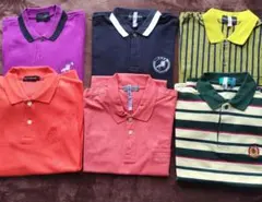 CHAPS RALPH LAUREN 他 メンズポロシャツ (L)６着まとめ売り