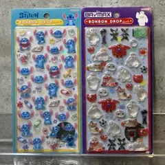 【正規品】 ベイマックス スティッチ ディズニー ボンボンドロップシール