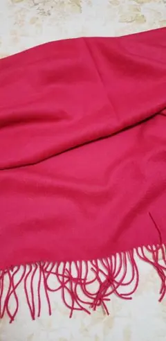 【大判】 カシミア　 ピンクストール