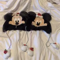 ディズニークリスマス2025 ミッキー・ミニーフリースキャップ