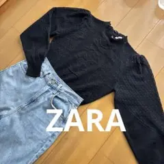 ZARA パフスリーブ　ニット　S