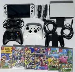 Nintendo Switch有機ELセット　ソフト６本＋コントローラー２個付き