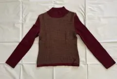 UNTITLED　千鳥格子柄ニット　日本製