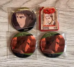 進撃の巨人　進撃の日田　缶バッジ　お守りストラップ　ジャン