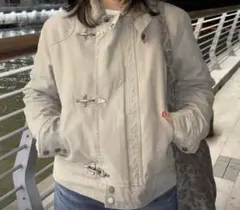 ファイヤーマンジャケット　短丈　ベージュ　fireman jacket y2k