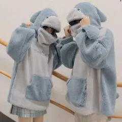 サメ フード付き ボアパーカー ルームウェア