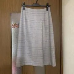 最安値☆美品アンタイトルスカート膝下　チェック柄　サイズ1（S〜M）
