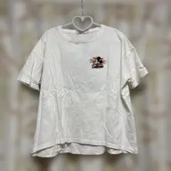 ミッキー刺繍　白Tシャツ　やや汚れありのサムネイル