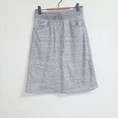 UNIQLO 裏起毛 スウェットスカート グレー レディース 膝丈 M