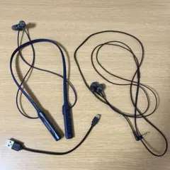 NAGAOKA ネックバンド型イヤホン SONY有線イヤホン 2点セットのサムネイル