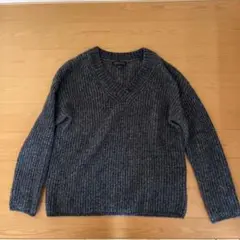 BANANA REPUBLIC グレー Vネックセーター
