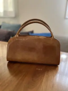 LONGCHAMP ブラウンレザー ハンドバッグ