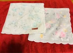 Pierre Cardin 花柄ハンカチ 2枚セット