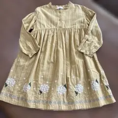 SERAPH 花柄刺繍 七分袖ワンピース 120