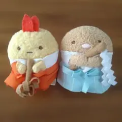 すみっコぐらし神社　てのりぬいぐるみ　とんかつ　えびふらいのしっぽ