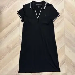 TOMMY HILFIGER ブラック ポロワンピース S