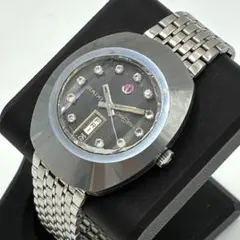 美品❣RADO　ダイヤスター　黒文字盤　レクタングル　金銀コンビ 稼動品 RADO DiaStar Original Skeleton ラドー ダイヤスター