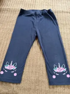 プリント レギンス 130cm ネイビー
