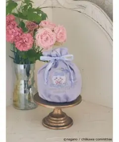 メゾンドフルール 刺繍巾着　ちいかわ　ハチワレ　ポーチ