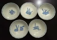 うさぎ柄 小皿 5枚セットのサムネイル