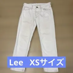 Lee ストレートデニム　XS ホワイト　ピンク
