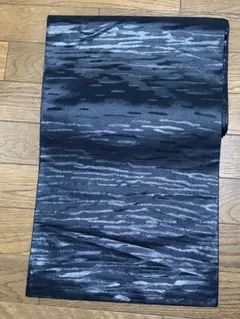 345 迷彩みたいな喪帯　アンティーク　名古屋帯　袋帯　半幅帯