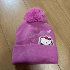 ハローキティ ニット帽 ピンク 2～3歳