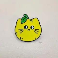 【ピンバッジ】ゆずにゃん ＊ 柚子になった猫さん