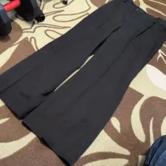 黒 スラックス ストレートレッグ