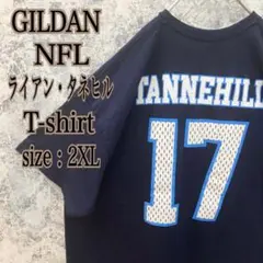 IT228 US古着ギルダンNFLクォーターバック17番ライアンタネヒルTシャツ