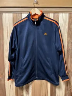 adidas ジャージ 上下 セットアップ ネイビー オレンジ メンズ Sサイズ