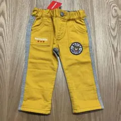 ミキハウス イエロー×グレー パンツ 80cm