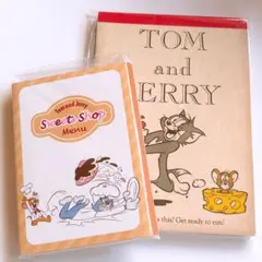 トムとジェリー　メモ帳　メモブック　ブロックメモ　めも　ノート　チーズ　お菓子