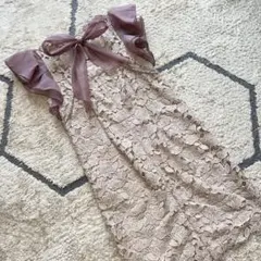 【美品】LILY BROWN リリーブラウン　くすみレースワンピース